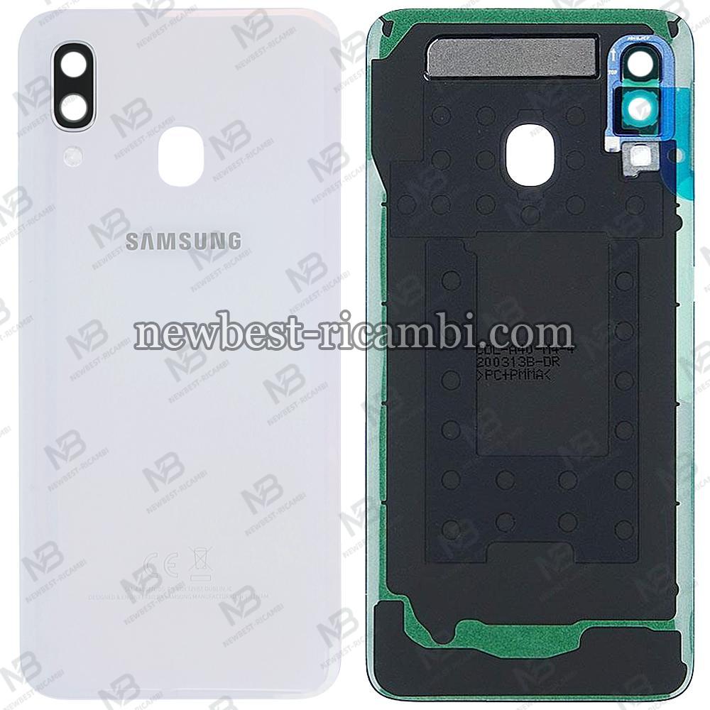 samsung galaxy a40 2019 a405f back cover+camera glass white original