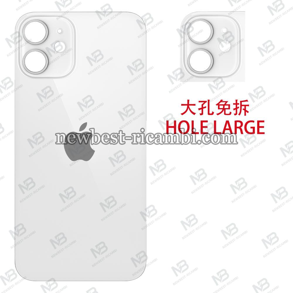iPhone 12 Back Cover Camera Glass Hole Large White