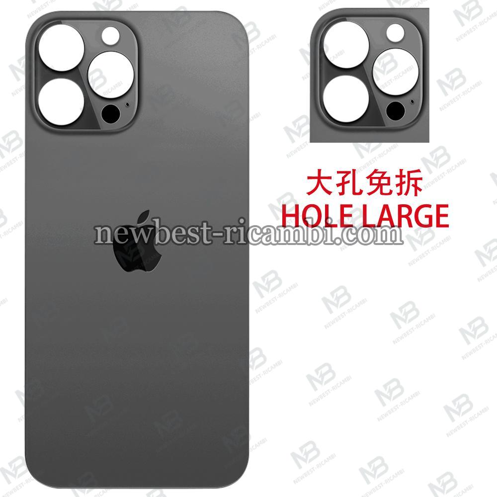 iPhone  13 Pro Back Cover Glass Hole Large Black