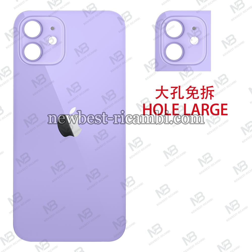 iPhone 12 Back Cover Camera Glass Hole Large Purple