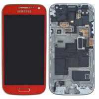 samsung s4 mini i9195 touch+lcd+frame orange original Service Pack