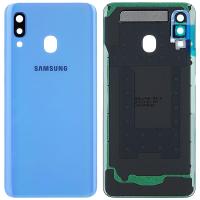 samsung galaxy a40 2019 a405f back cover+camera glass blue original