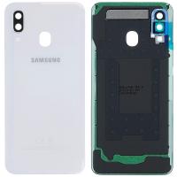 samsung galaxy a40 2019 a405f back cover+camera glass white original