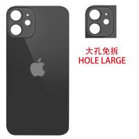 iPhone 12 Back Cover Camera Glass Hole Large Black