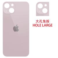 iPhone 13 Back Cover Glass Hole Large Pink