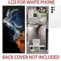 Samsung Galaxy S22 Ultra S908B Touch+Lcd+Frame Phantom White Service Pack
