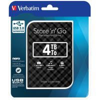 VERBATIM STORE N GO 4TB 2.5inch (6.35MM) GEN 2 USB 3.0 BLACK (15MM)