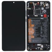Huawei P30 Touch + Lcd + Frame Battery Full (Old Version) Black Service Pack