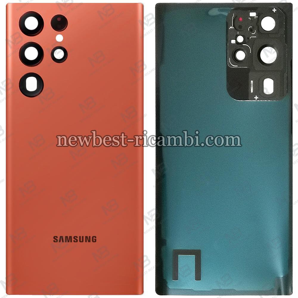 Samsung Galaxy S22 Ultra S908B Back Cover+Camera Glass Red AAA