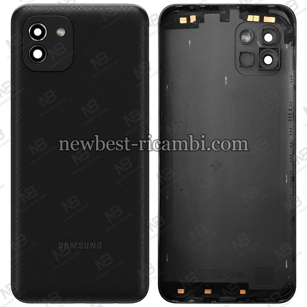 Samsung Galaxy A03 A035G Back Cover+Camera Glass Black Original