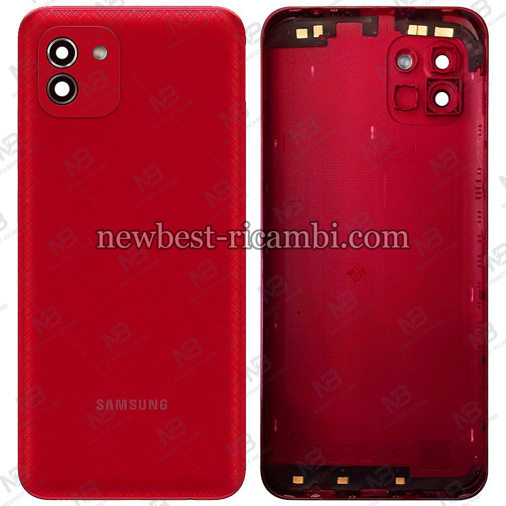 Samsung Galaxy A03 A035G Back Cover+Camera Glass Red Original