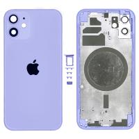 iPhone 12 Back Cover With Frame Purple OEM