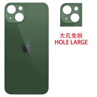 iPhone 13 Back Cover Glass Hole Large Green