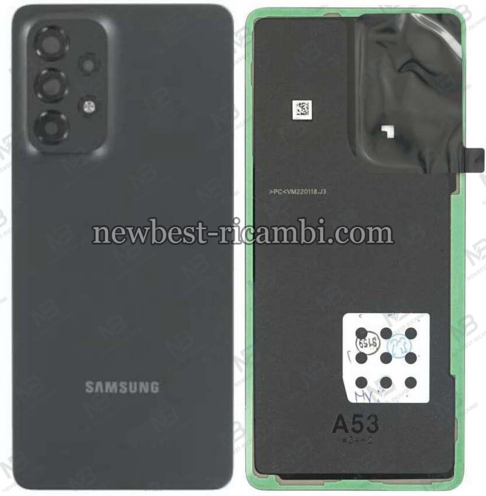 Samsung Galaxy A536 A53 5G Back Cover+Camera Glass Black Original