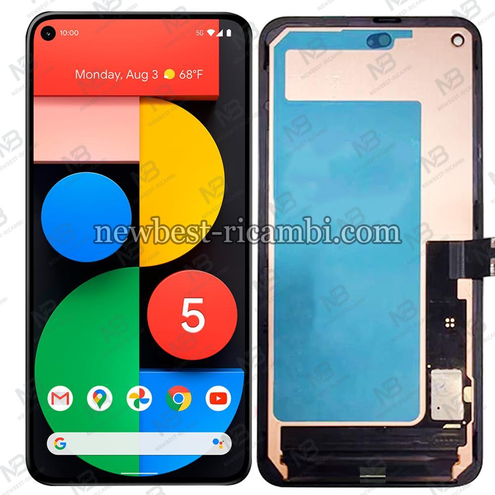 Google Pixel 5 Touch + Lcd + Plastic Support Black Service Pack