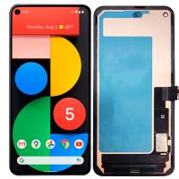 Google Pixel 5 Touch + Lcd + Plastic Support Black Service Pack