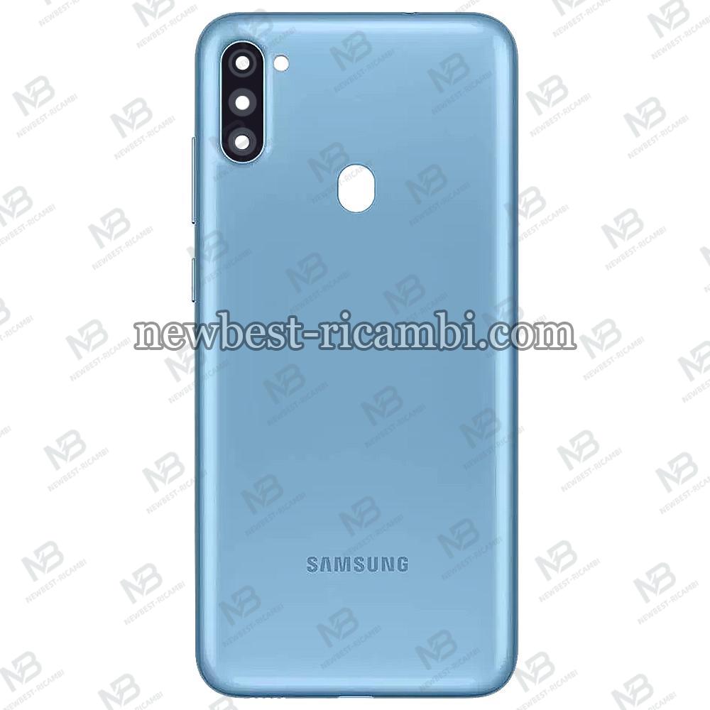 Samsung Galaxy A115F A11 Back Cover+Camera Glass Blue Original