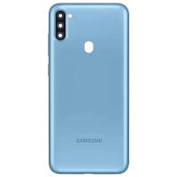 Samsung Galaxy A115F A11 Back Cover+Camera Glass Blue Original