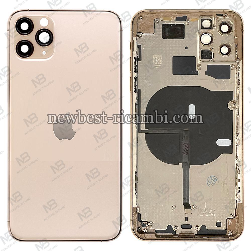 iPhone 11 Pro Max Back Cover With Frame Gold Dissembled Original