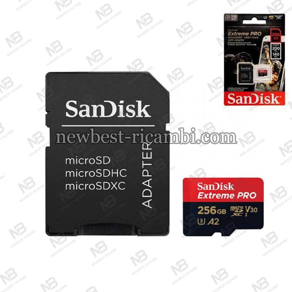 SanDisk Extreme Pro MicroSDXC Uhs-I Card With Adapter 256GB