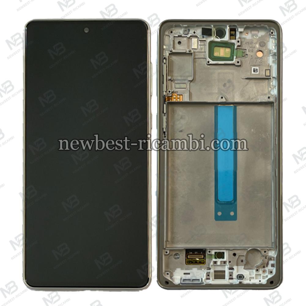 Samsung Galaxy A73 5G A736 Touch + Lcd + Frame White Service Pack