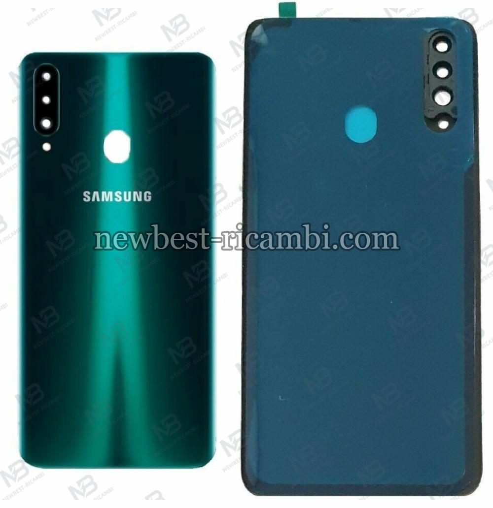 Samsung Galaxy A20s 2019 A207 Back Cover + Camera Glass Green