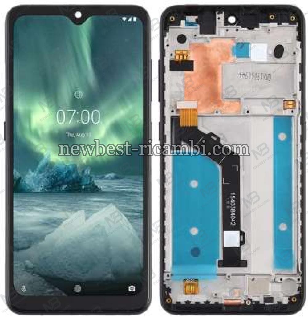 Nokia 6.2 / Nokia 7.2 Touch + Lcd + Frame Black Original