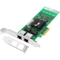 Euqvos For Intel E1G42ET Gigabit Network Card 82576 Chip Dual RJ45 Ports PCI Express NIC For Windows Server