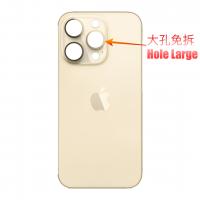 iPhone 14 Pro Max Back Cover Glass Hole Large Gold