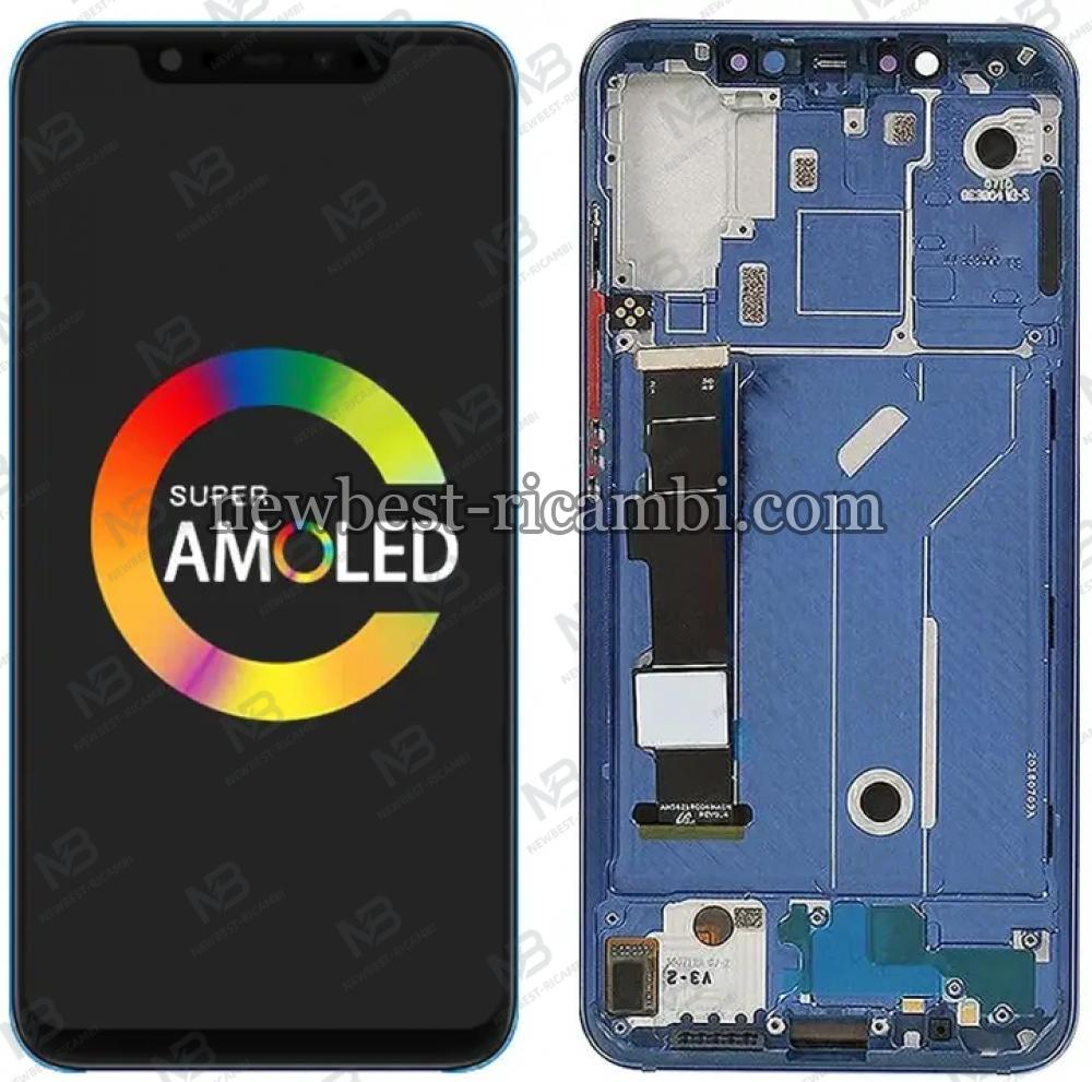 xiaomi mi 8 touch+lcd+frame blue original