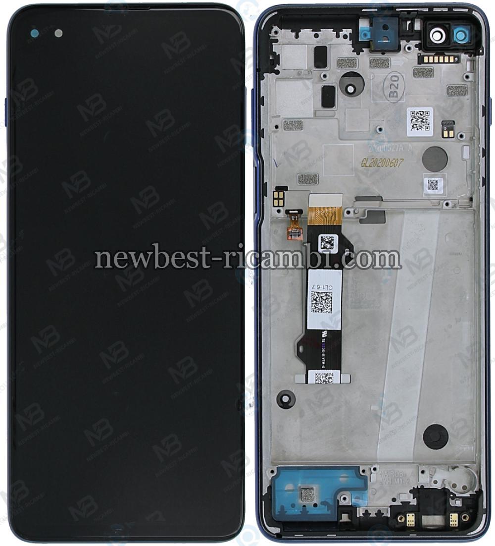 Motorola Moto G 5G Plus XT2075-3 Touch + Lcd + Frame Blue