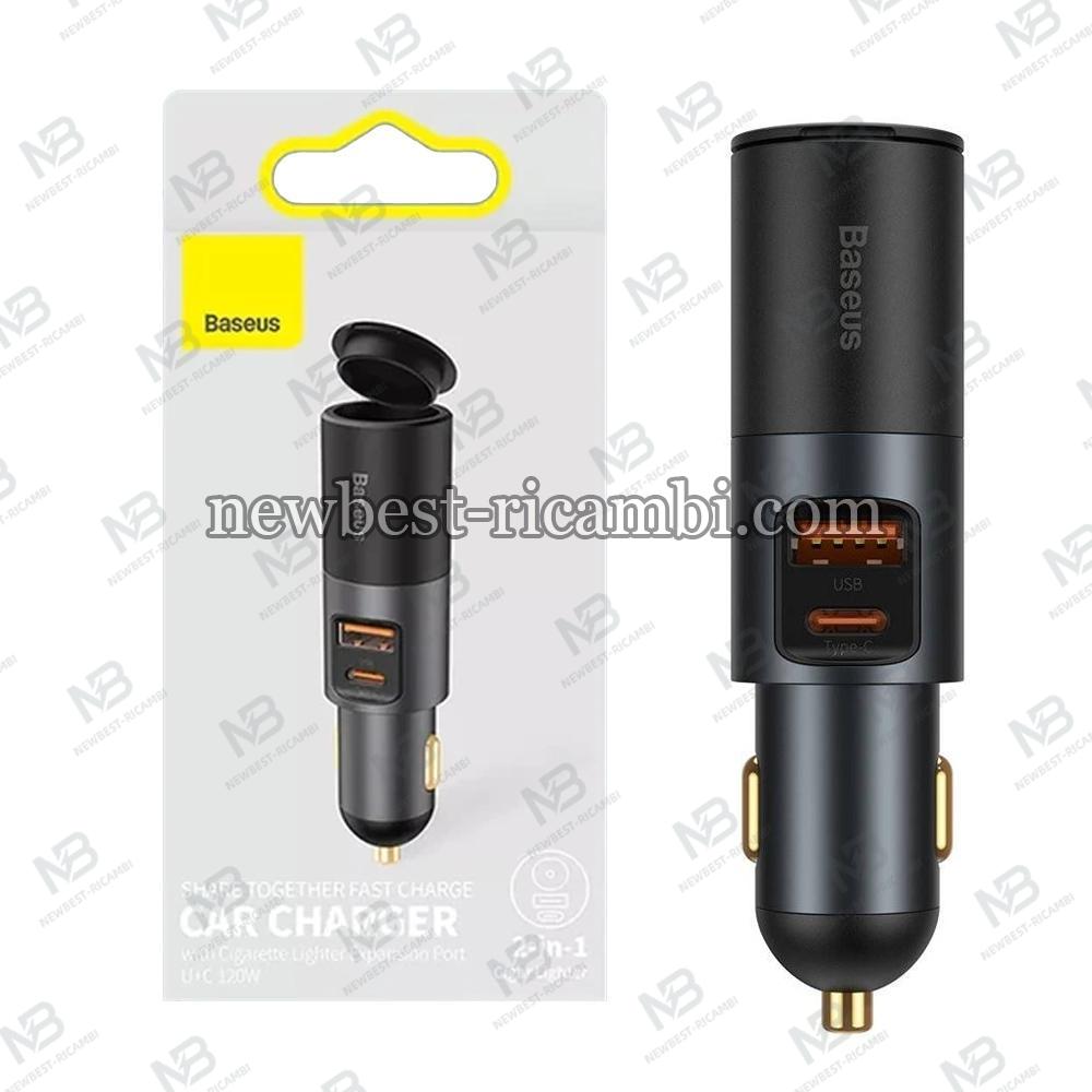 Baseus Car Charger 120W with Cigarette Lighter Socket Quick Charge PD In Blister