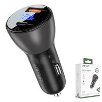 Acefast Auto Charger B6 Quick Charge 63W 1 X USB - 1 X USB Tip-C Black In Blister