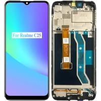 Realme C25 Touch+Lcd+Frame Black Original