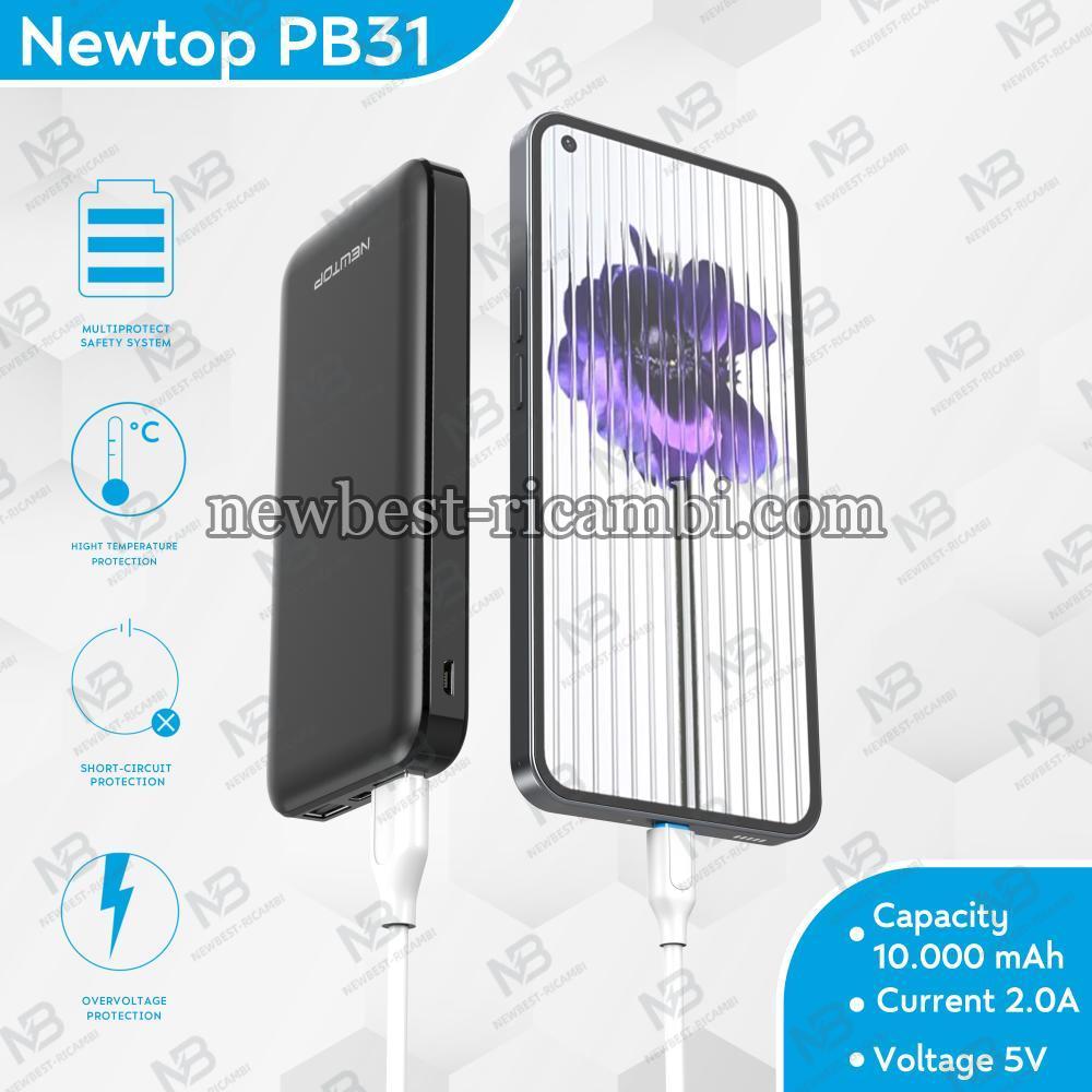 NEWTOP PB30 POWER BANK 10000MAH NERO