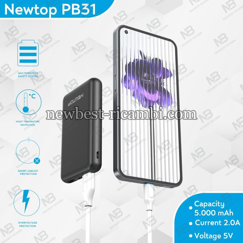 NEWTOP PB31 POWER BANK 5000MAH NERO