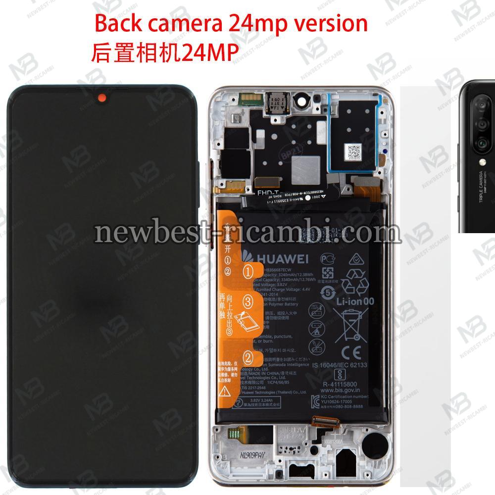 Huawei P30 Lite (Back Camera 24mp Version) Touch+Lcd + Frame + Battery White Service Pack
