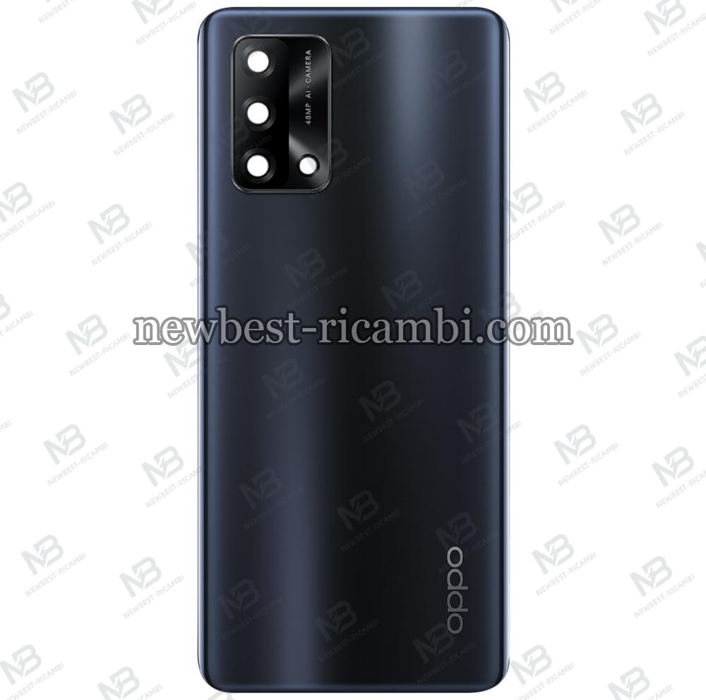 Oppo A74 4G (CPH2219) Back Cover + Camera Glass Black Orignal