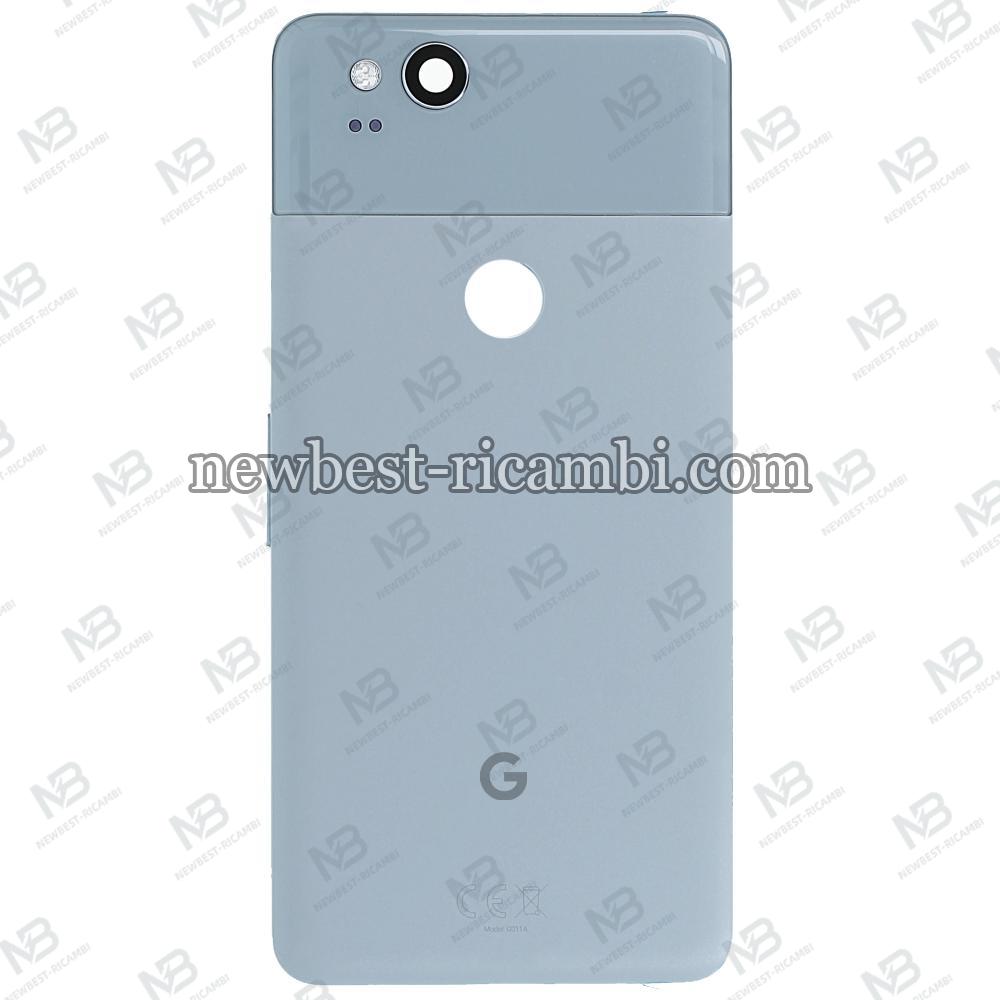 Google Pixel 2 Back Cover With Frame+Camera Glass Blue