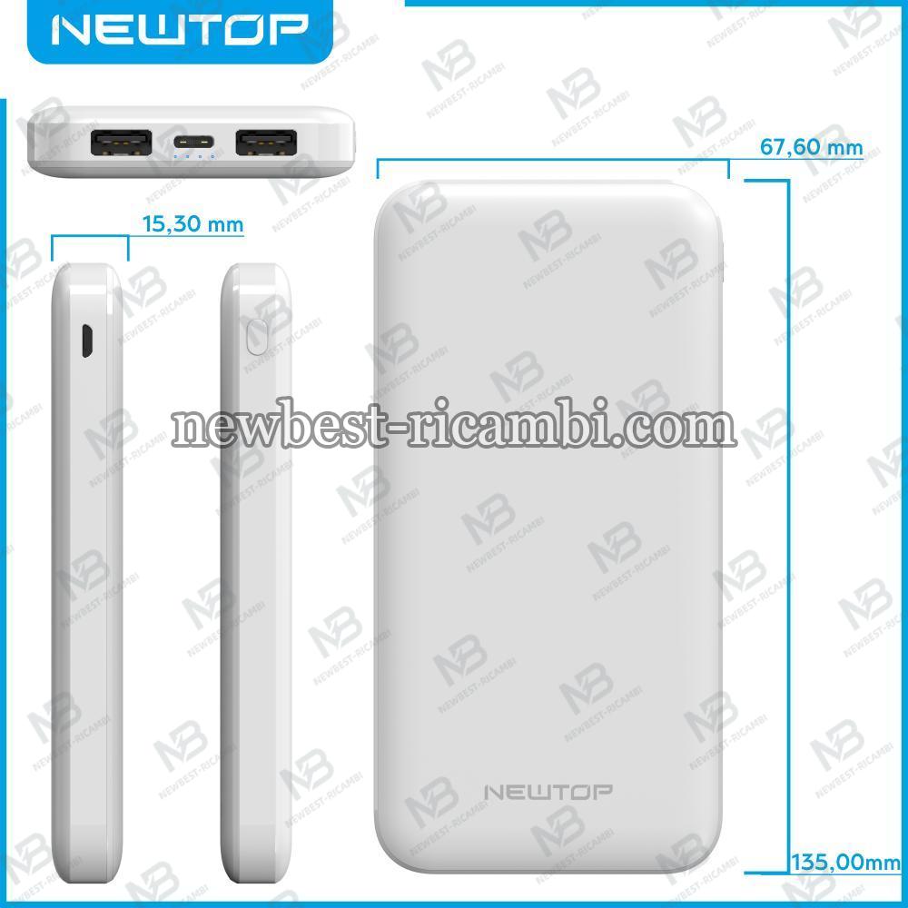 NEWTOP PB30 POWER BANK 10000MAH BIANCO