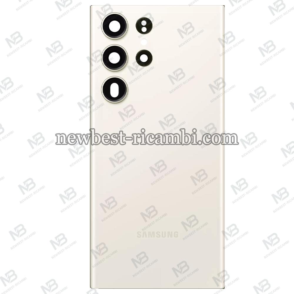 Samsung Galaxy S23 Ultra S918 Back Cover+Camera Glass Cream AAA