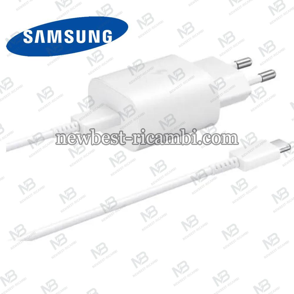 Wall Charger Samsung TA800NW 25W 3A 1x Type-C with Type-C Cable White Bulk