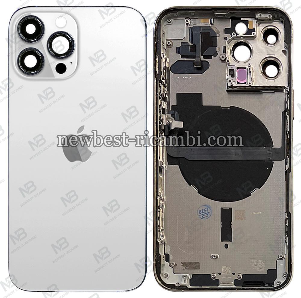 IPhone 13 Pro Max Back Cover + Frame Silver / White Dissemble Grade A Original