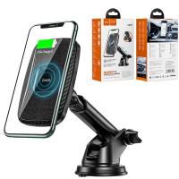 Magnetic Wireless Charging Car Holder HOCO CA75 15W Black In Blister