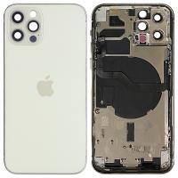 iPhone 12 Pro Back Cover + Frame Silver / White Dissembled Grade A Original
