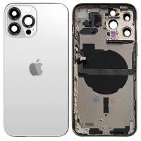 IPhone 13 Pro Max Back Cover + Frame Silver / White Dissemble Grade A Original