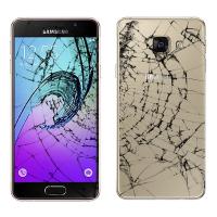 Samsung Galaxy A310 Smartphone 16Gb Used Glass And Back Cover Broken Google Account Active Display Ok Gold Bulk