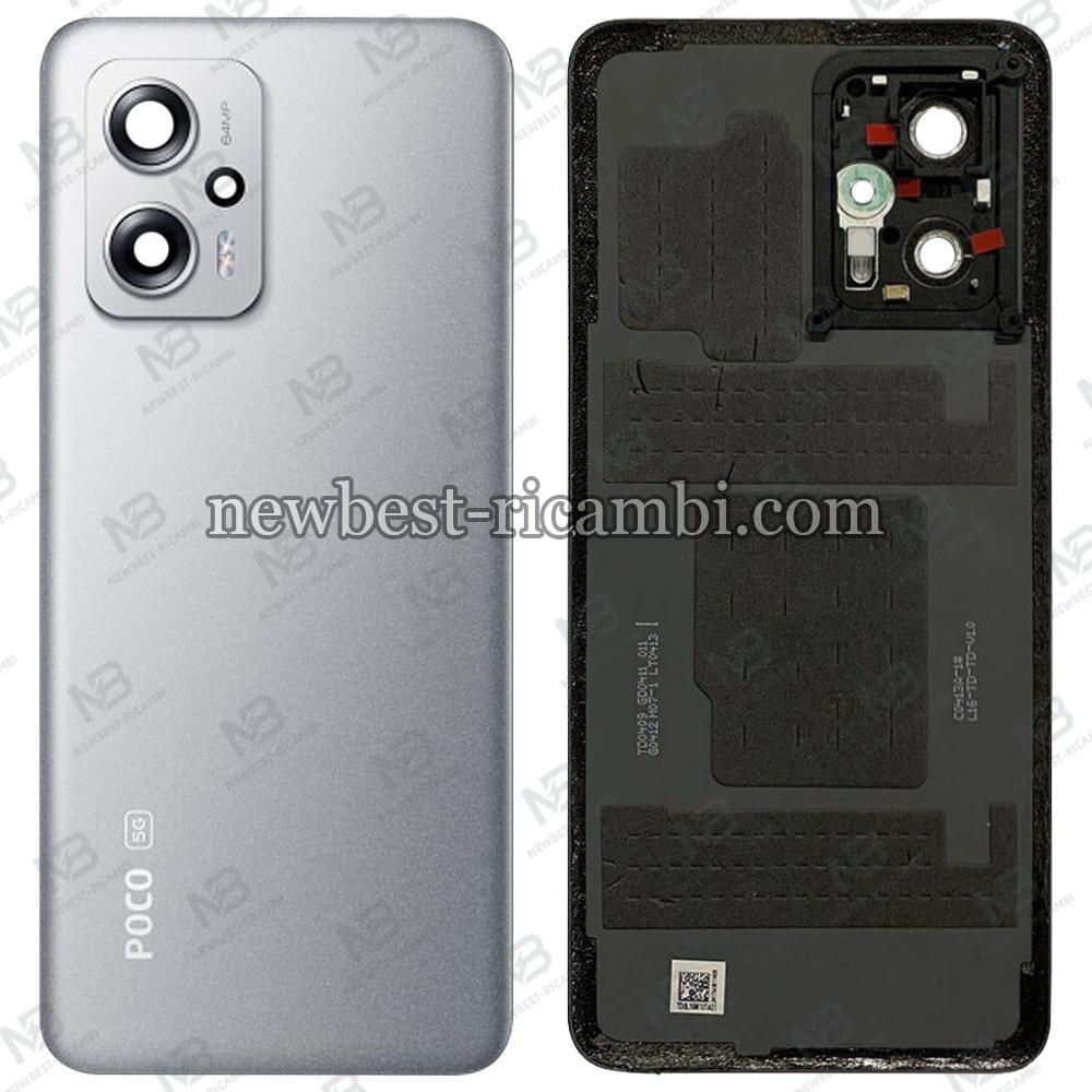 Xiaomi Poco X4 Gt Back Cover+Camera Glass Silver Original