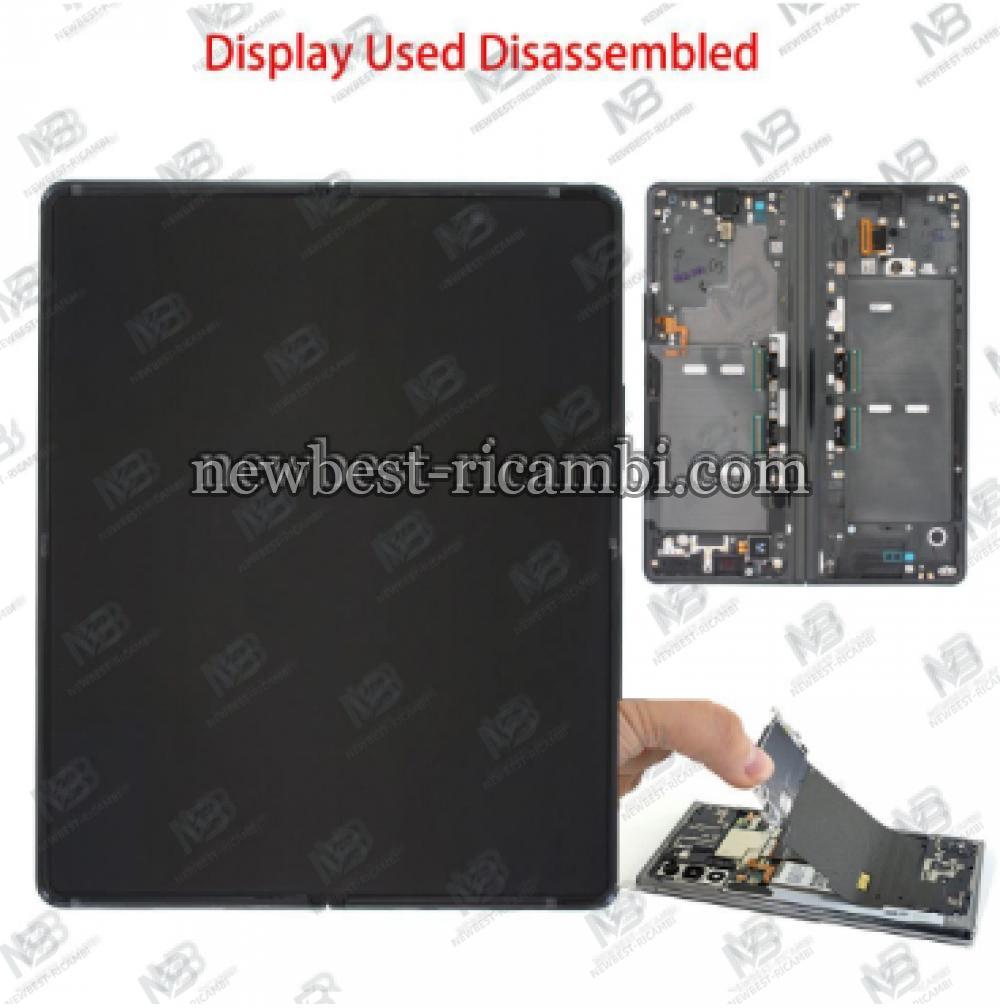 Samsung Galaxy Fold 2 5G F916 touch+lcd+frame Black Disassemble From New Phone B