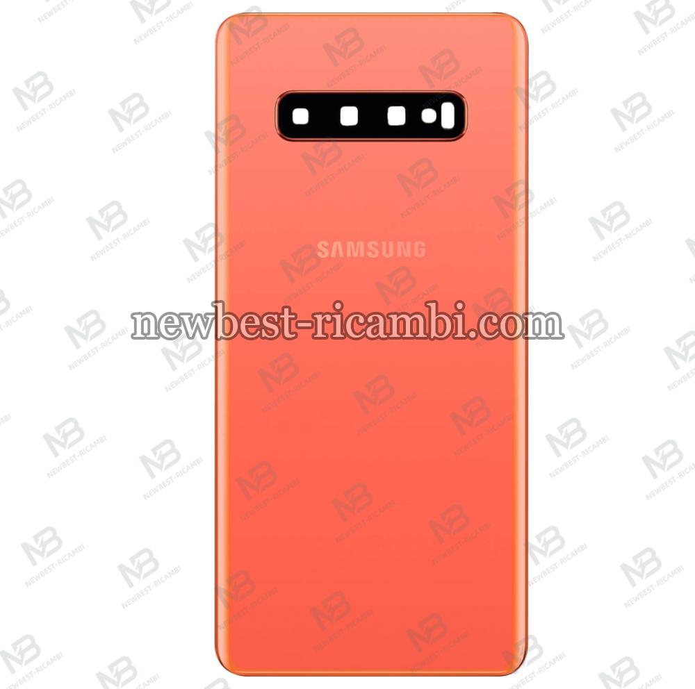Samsung Galaxy S10 Plus G975f Back Cover+Camera Glass Orange AAA